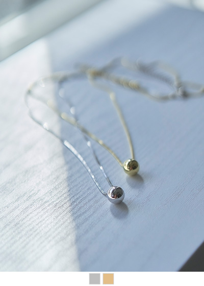 メタルボールロングネックレス【メール便可／5】