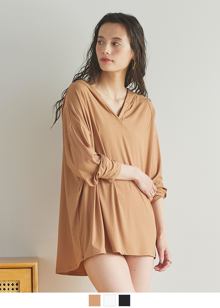 ラッシュパーカープルオーバー/水着【SEADRESS シードレス】【メール便可／80】