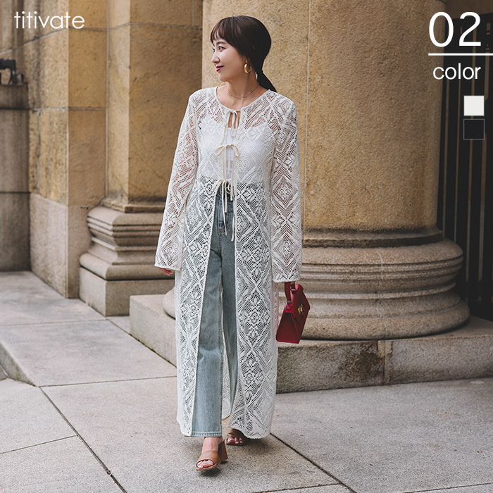 前後2wayレースロングガウン