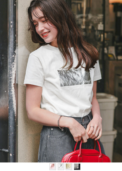 箔プリントコンパクトTシャツ【メール便可／60】