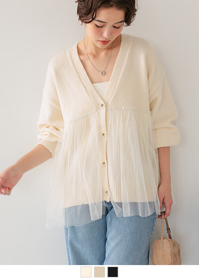 TICCA◆カーディガン(薄手)/FREE/ウール/PNK/無地/TBBA-254 TICCA｜ティッカのカーディガン（ニット）通販｜ELLE SHOP (エル