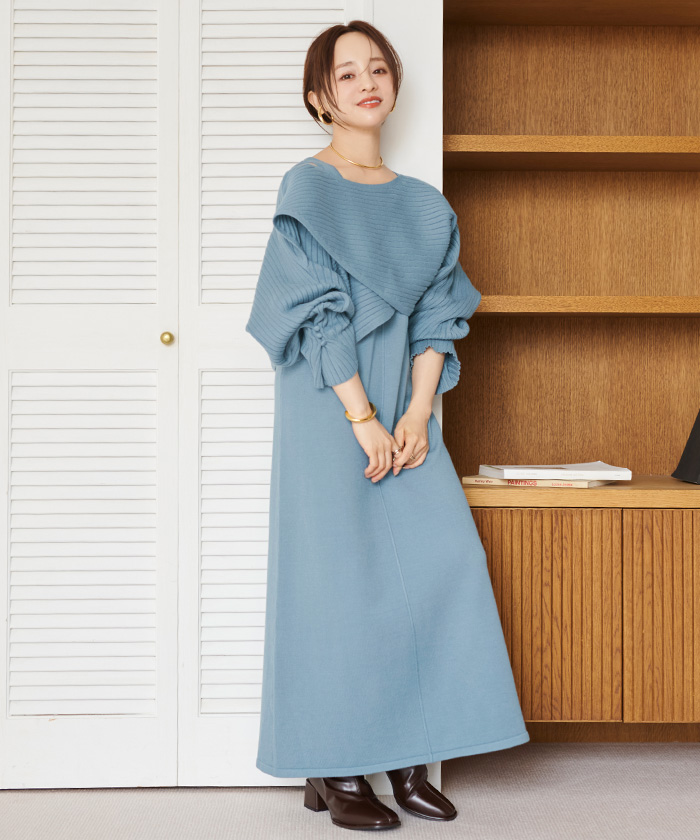 titivate オールインワン　ワンピース（パンツ）　ブルー　実物写真あり titivate オールインワン ワンピース（パンツ） ブルー 実物写真