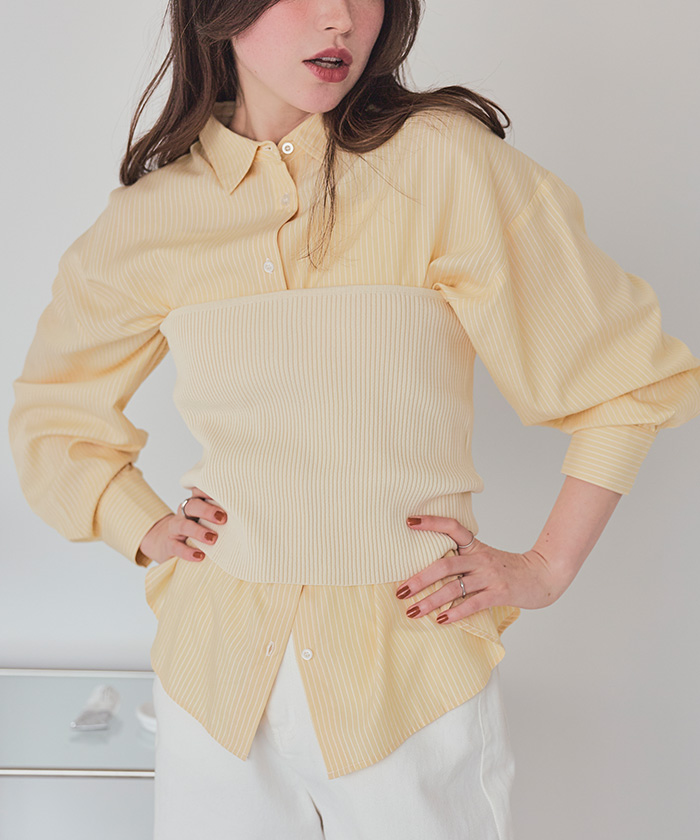 リブニットビスチェ【メール便可／30】