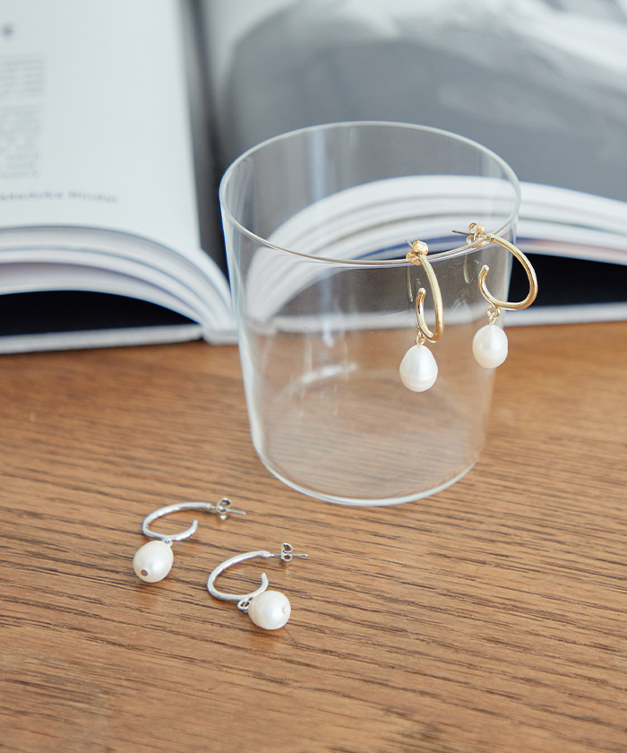 パールフープピアス【メール便可／5】