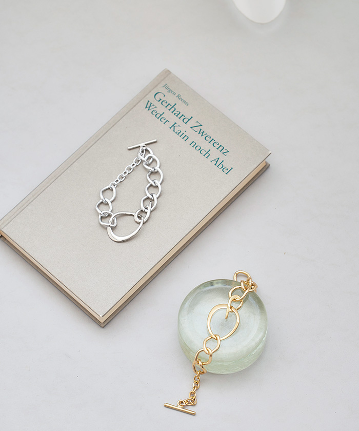 メタルチェーンブレスレット【メール便可／5】