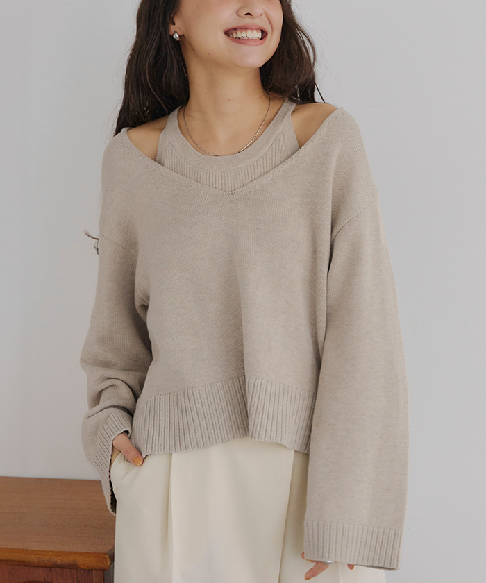 レイヤードニット