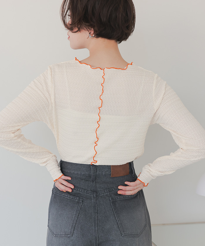 配色メローカットソートップス【メール便可／80】