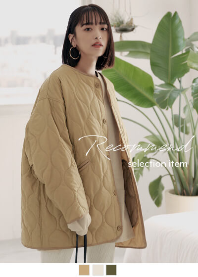 キルティングショートコート