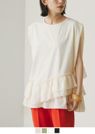 アシメティアードトップス【メール便可／100】