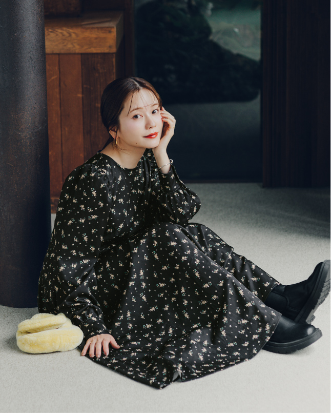 高山直子ワンピースを使用したコーデ全身