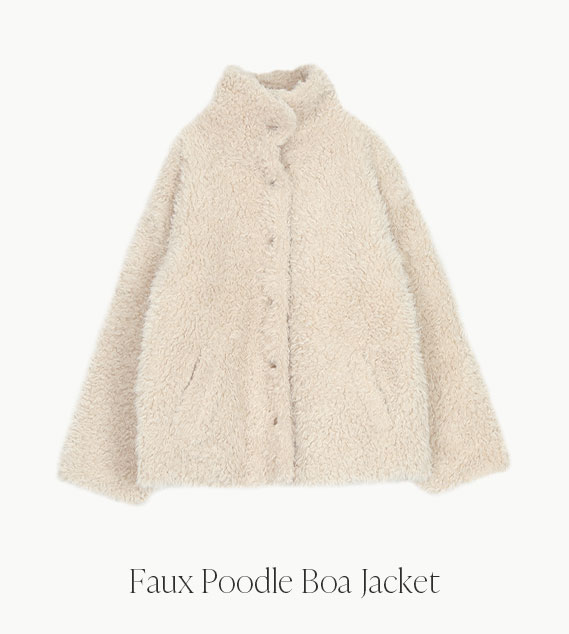 Faux Poodle Fur Jacket