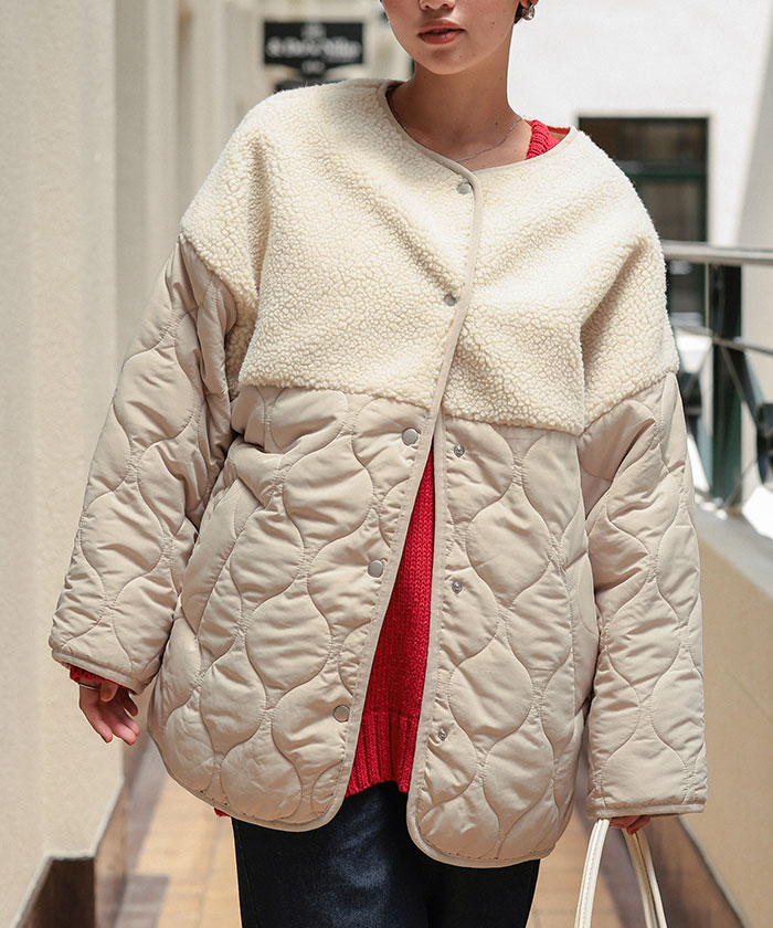 フリルカラーショートボアコート フリルカラーショートボアコート – pium