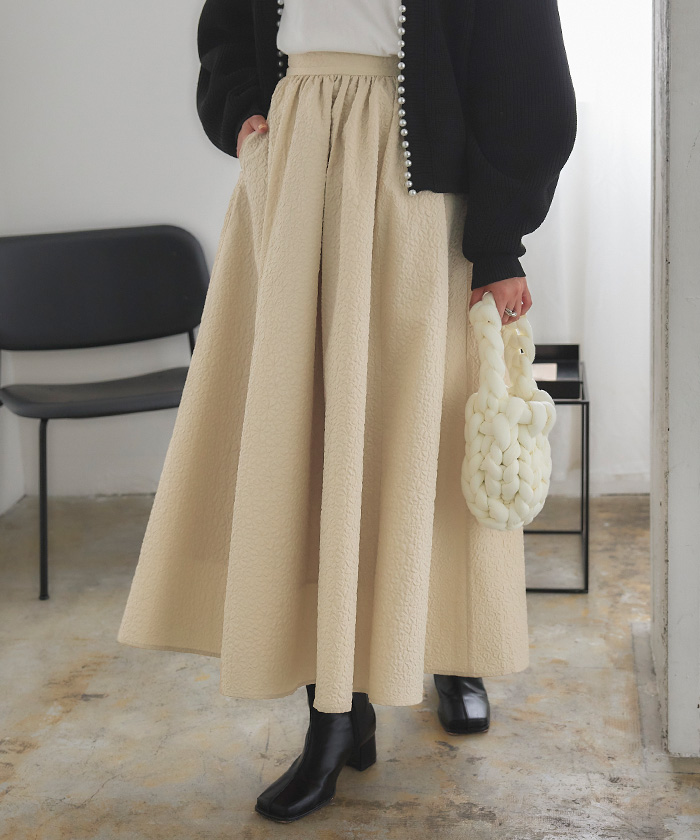 ふくれジャガードボリュームスカート通販｜レディースファッション