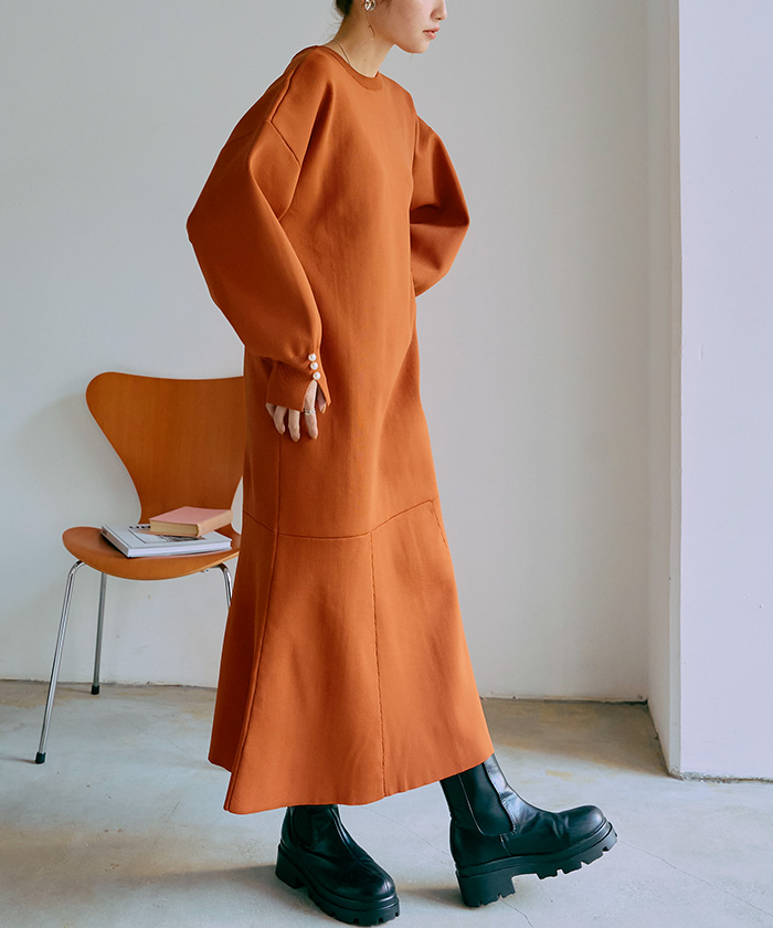 前後2wayパール釦ニットワンピース通販｜レディースファッション・洋服 