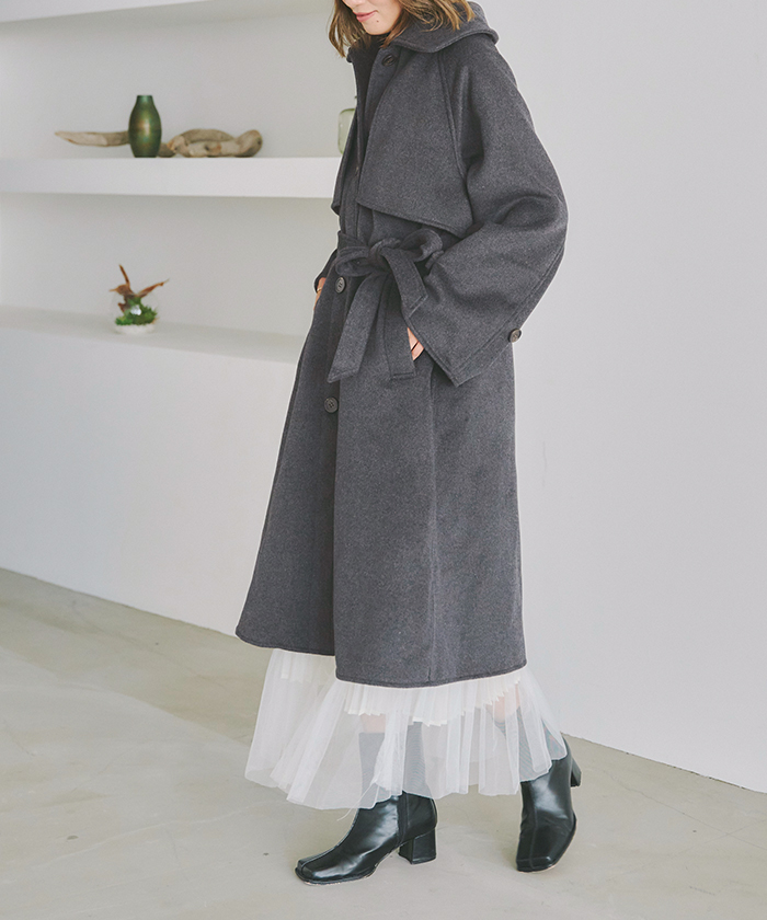 ウールブレンドステンカラーコート通販｜レディースファッション・洋服
