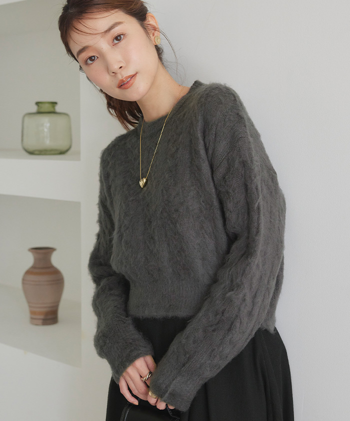 ケーブルシャギーニット | titivate