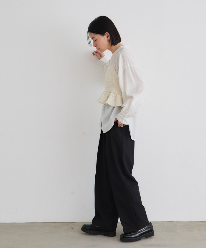 ギャザーシャツブラウス通販｜レディースファッション・洋服通販