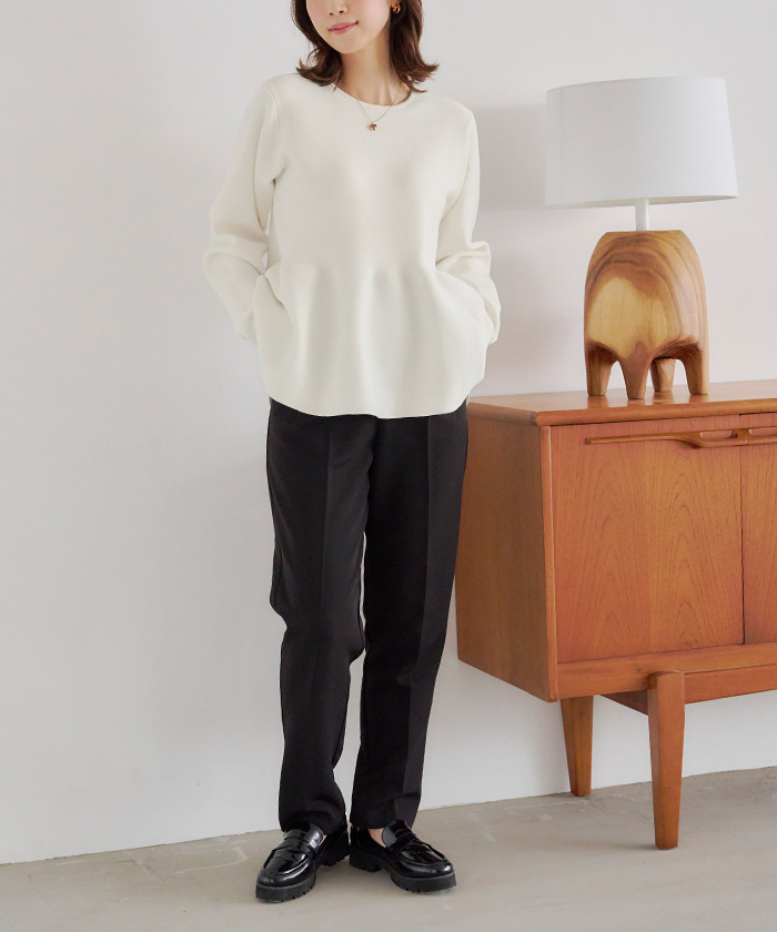 バックビジューデザインニットトップス | titivate