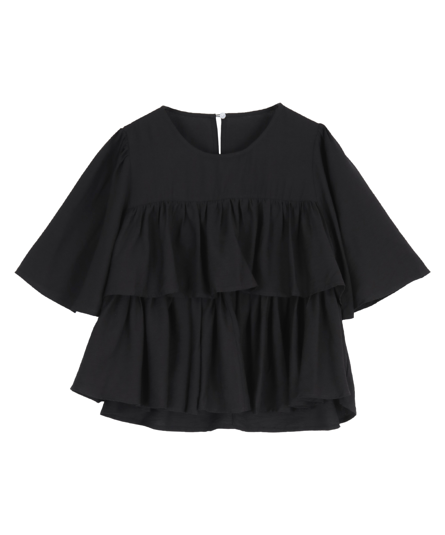 即決タグ付きCOTOOコトゥー★ティアードフリル装飾デザイントップスカットソー/38サイズ/アイボリーベージュ COCODEAL ココディール エンブロイダリーフリルティアードワンピース