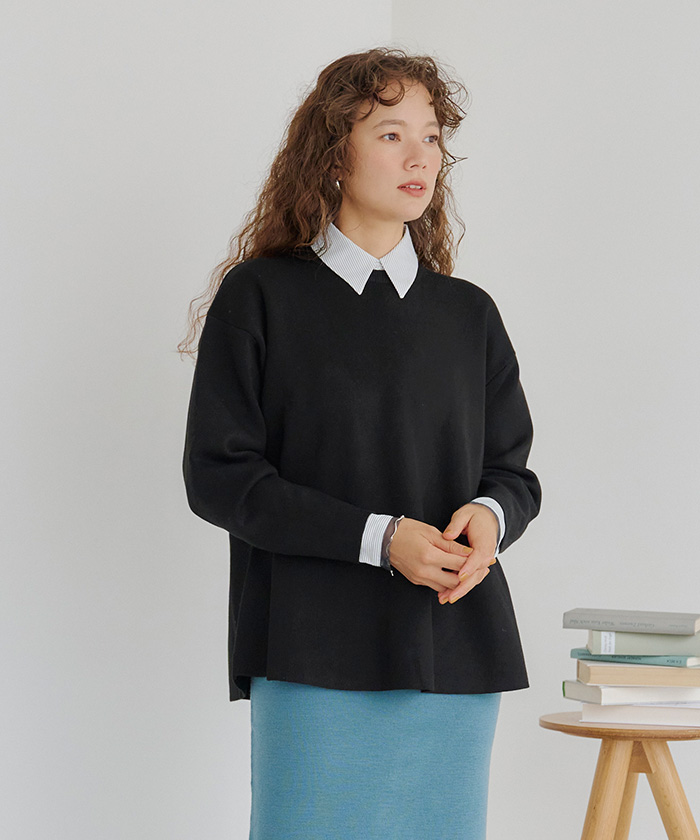 チュールレイヤードストライプ柄シャツ【メール便可／90】通販