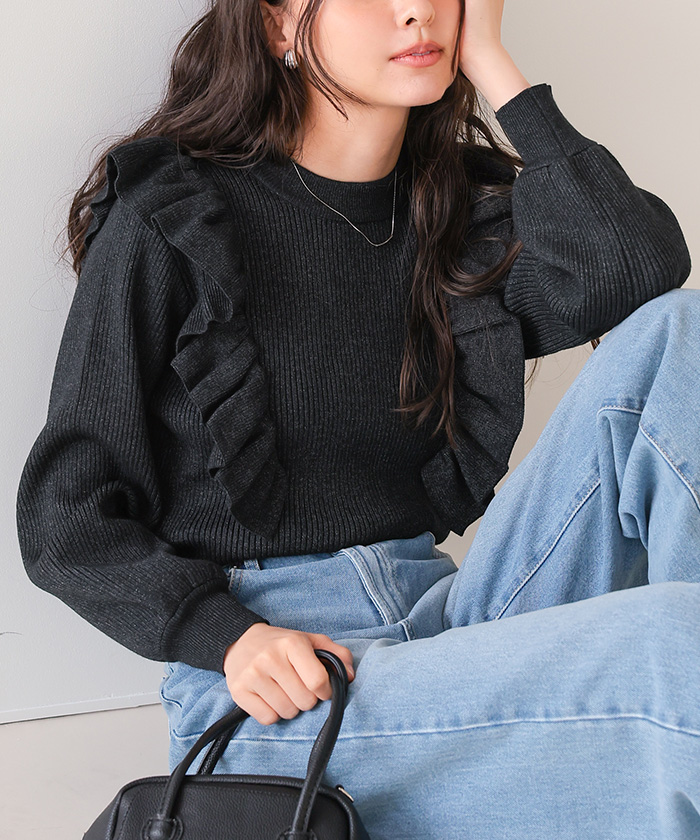 デザインフリルニット | titivate