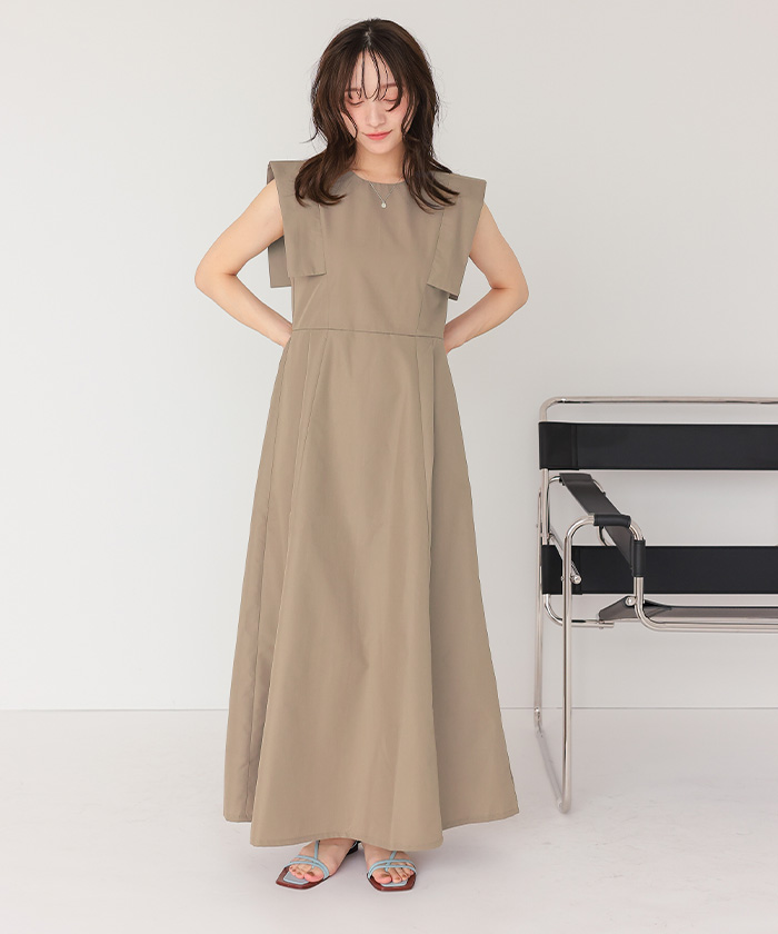 CHICWISH★ボリュームスリーブスクエアネックフレアワンピース☆ NATURAL BEAUTY BASIC（ナチュラルビューティーベーシック）の