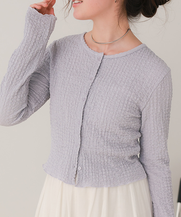 前後2wayポコポコジャガードトップス | titivate