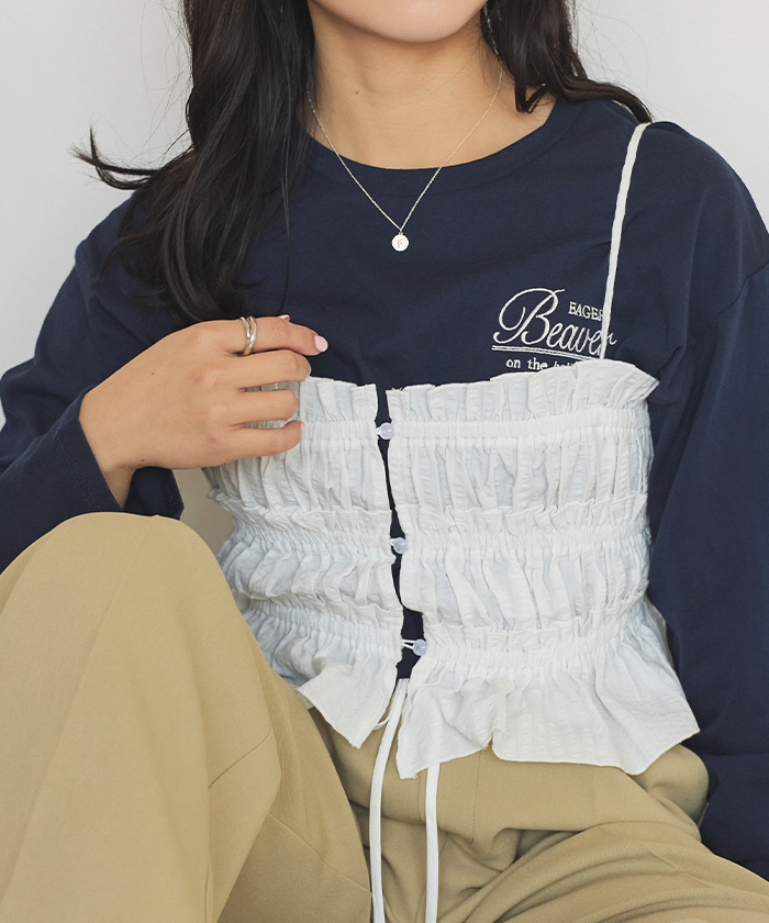 ロングスリーブ刺繍ロゴTシャツ【メール便可／90】通販