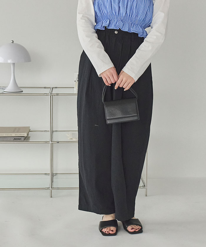 VETEMENTS WA65KN312BBLACKWHITE 関税送料込 カーヴィーシルエットゴムパンツ通販｜レディースファッション