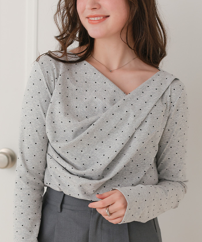 オフショルダーロングスリーブTシャツ【メール便可／100】 | titivate