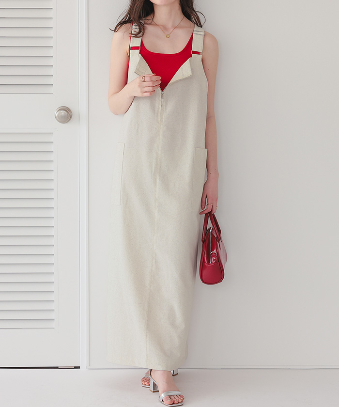 フロントジップジャンパースカート | titivate