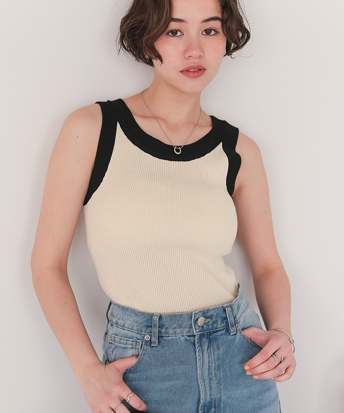 NAMED COLLECTIVE * RIBBED TANK タンクトップ 送料関税込 配色 NAMED COLLECTIVE * RIBBED TANK タンクトップ 送料関税込 配色