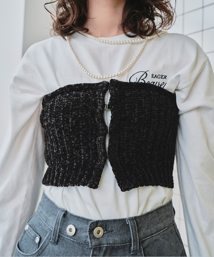 モールヤーンニットビスチェ【メール便可／90】 | titivate