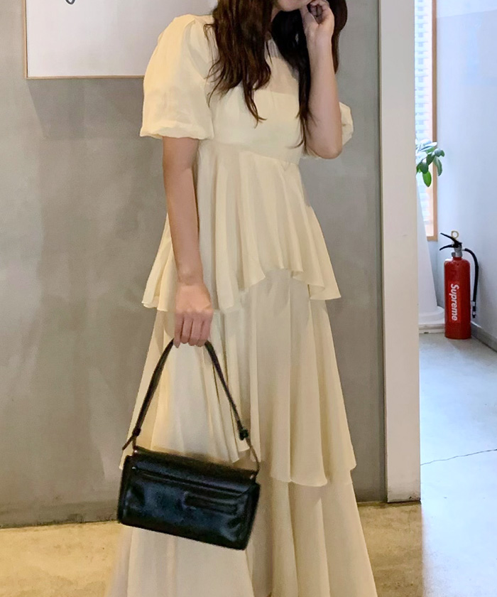 ランダムヘムティアードワンピース | titivate