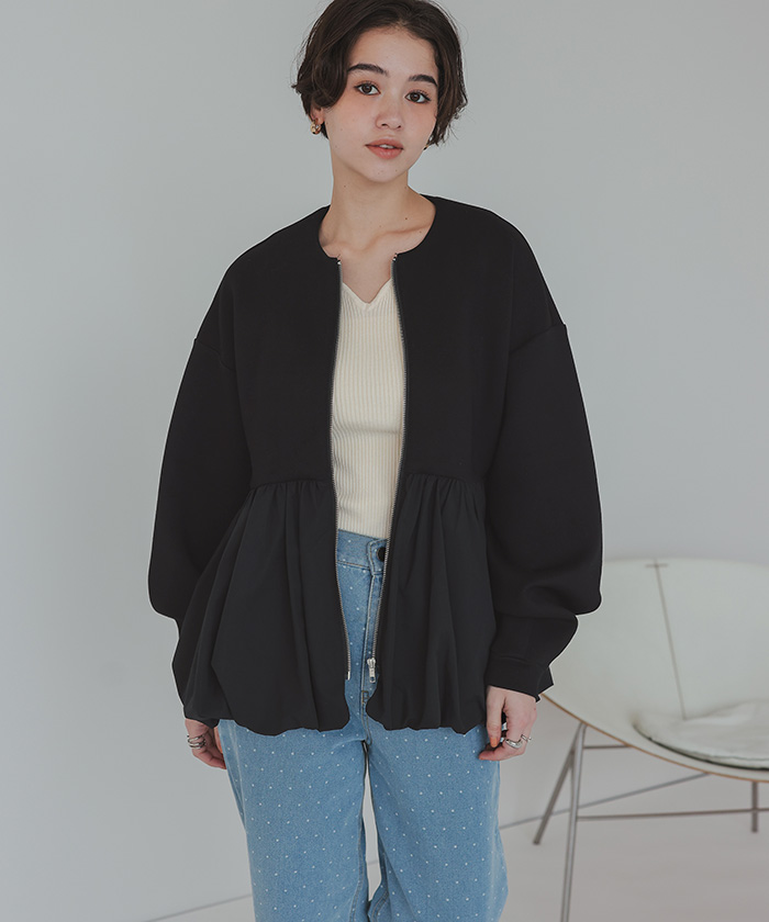 ドッキングペプラムブルゾン通販｜レディースファッション・洋服