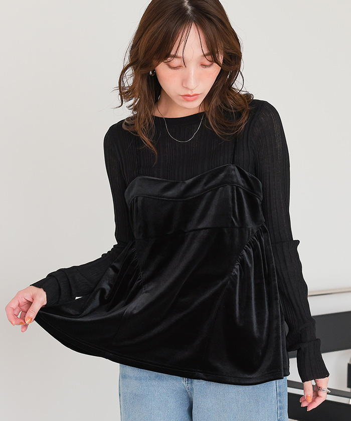 ✨美品✨ギャルリーヴィー モヘヤ ニット【1】ブラック長袖 リブ編み ✨美品✨ギャルリーヴィー モヘヤ ニット【1】ブラック長袖 リブ