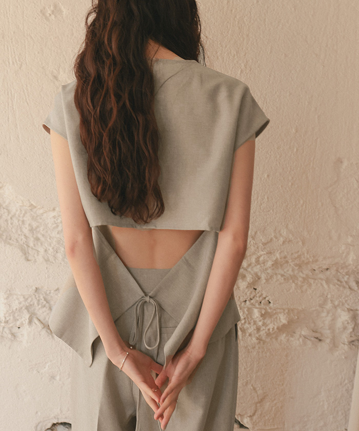 新品インディゴシー インディゴシートップス indigosdea バックリボン