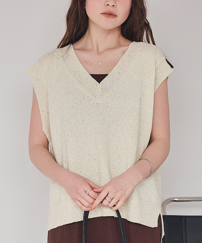 スパンコールニットベスト | titivate