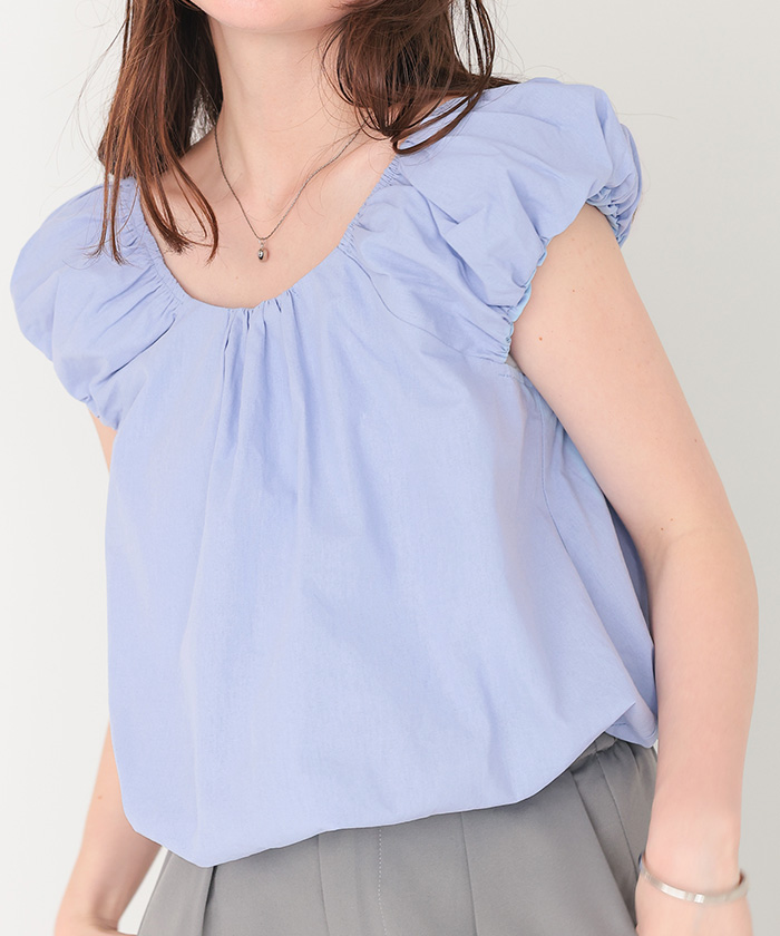 Balloon Silhouette Pleated Layered Dress