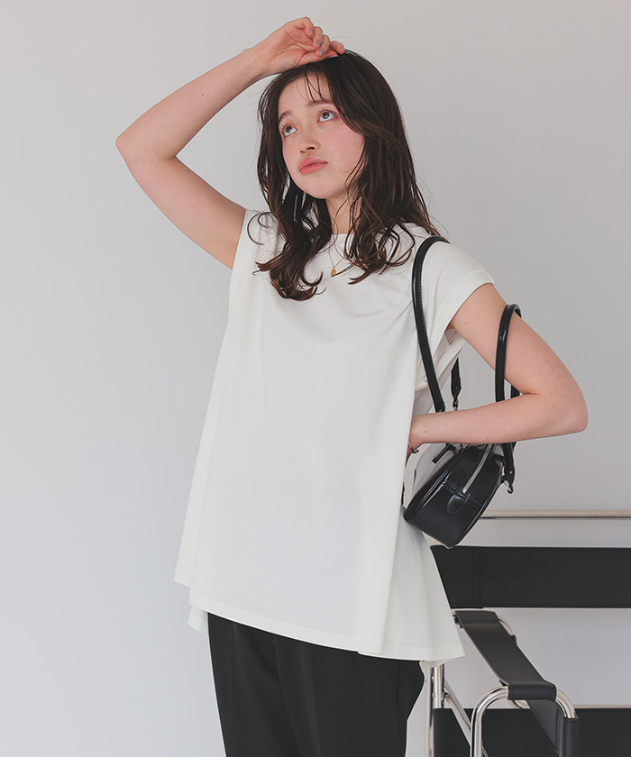 汗染み防止バックフレアTシャツ【メール便可／100】 | titivate