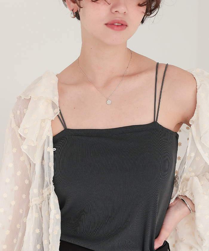 カップ付きダブルストラップキャミソール | titivate