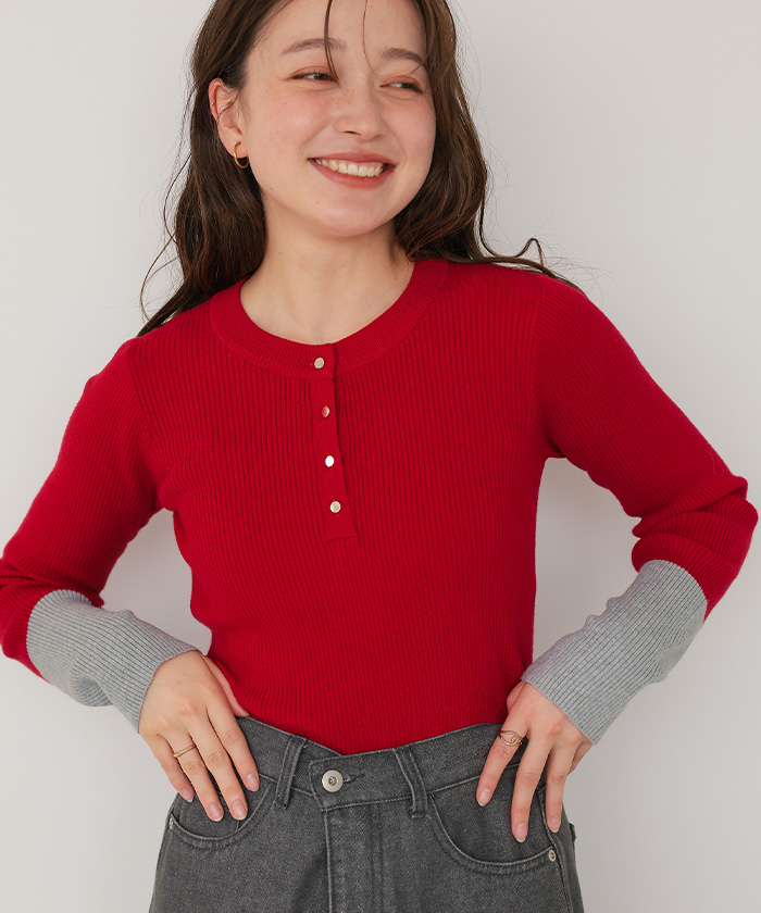 ido5319LCZ袖リブHネック伸縮RED起毛5ｘ3ｍｍSDオーダー料込 ido5319LCZ袖リブHネック伸縮RED起毛5x3mmSDオーダー料込