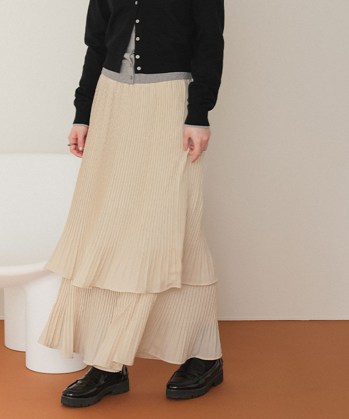 リリープリーツティアードスカート | titivate