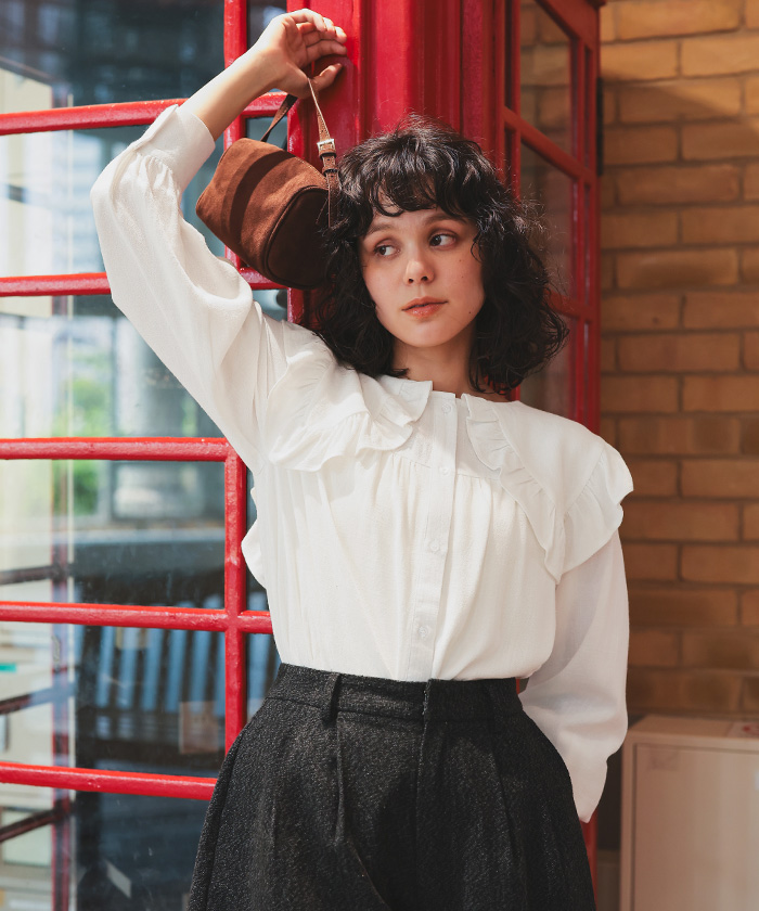 ビッグカラーフリルデザインブラウス | titivate