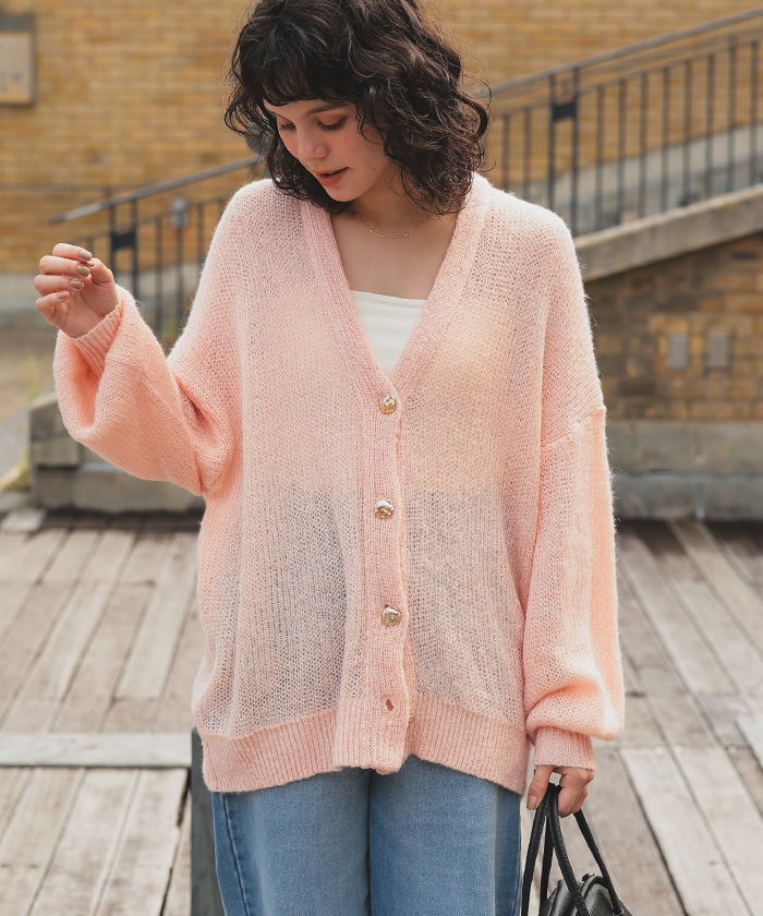 モヘアライクシアーニットカーディガン | titivate