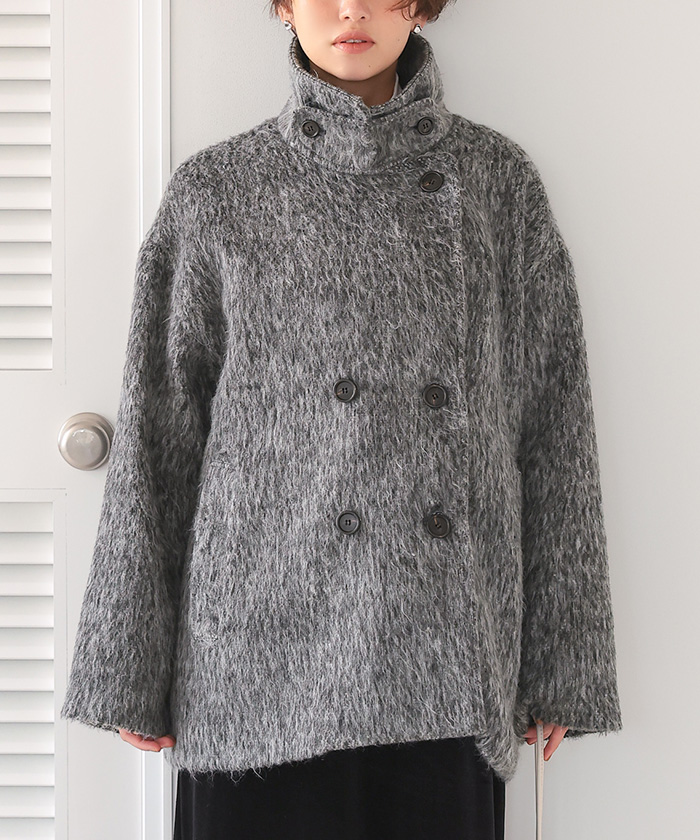 2wayカラーミドルシャギーコート | titivate