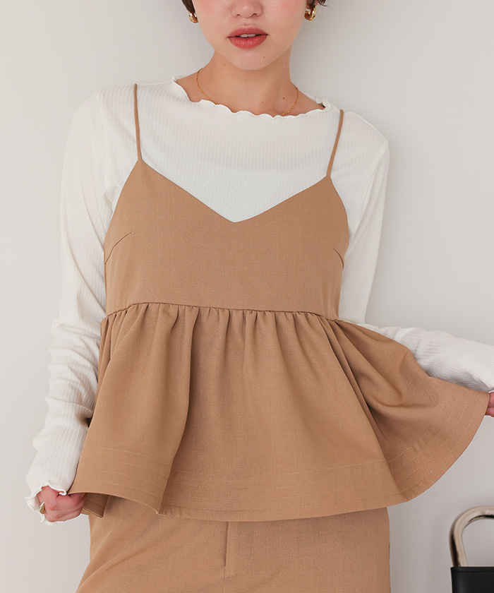 トップス　user_a752d8b7 sama リブカットソーメローデザイントップス | titivate