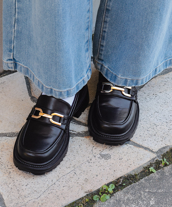 厚底ビット付きローファー | titivate