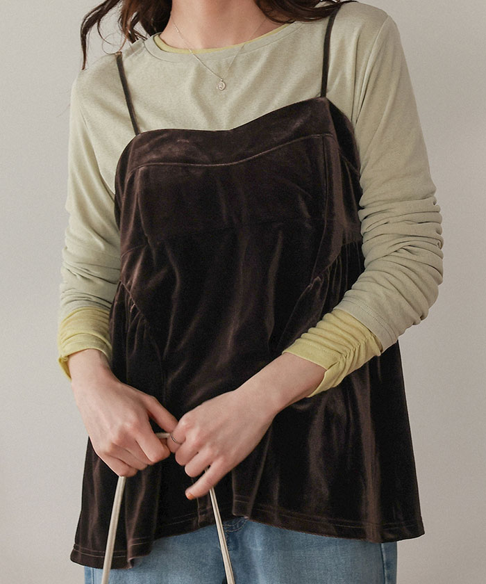 ベロアペプラムビスチェ【メール便可／100】 | titivate