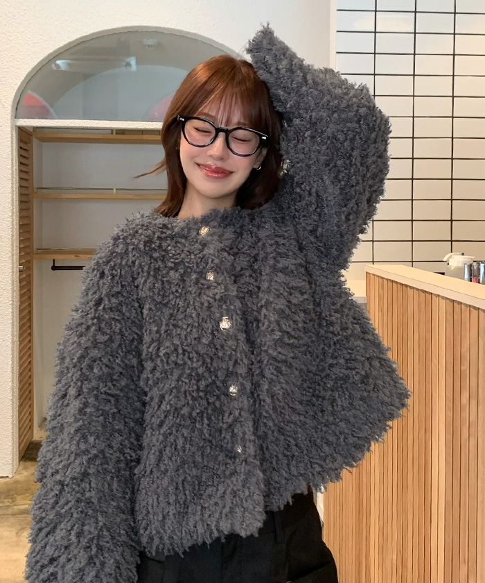 987 BALMAIN ファージャケット リバーシブル サイズ9 M シルク 茶 中綿キルティングプードルフェイクファージャケット | titivate